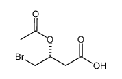 (3R)-3-(乙酰氧基)-4-溴-丁酸 结构式