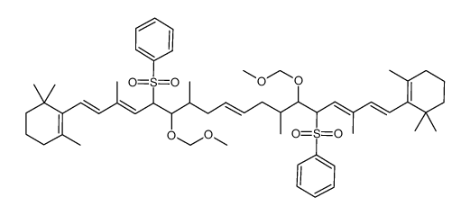 β,β-Carotene, 11,11',12,12',13,13',14,14'-octahydro-12,12'-bis(methoxymethoxy)-11,11'-bis(phenylsulfonyl)- 结构式