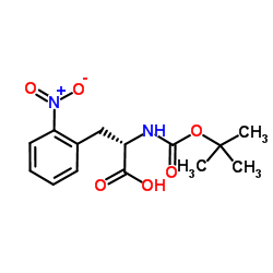 N-叔丁氧羰基-D-2-硝基苯丙氨酸 结构式