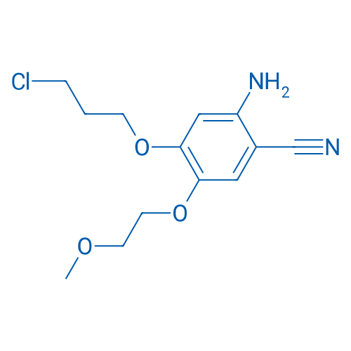 4-(3-氯丙氧基)-5-甲氧基-2-硝基苯腈 结构式