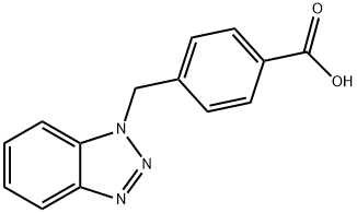 4-(1H-1,2,3-苯并三唑-1-基甲基)苯甲酸 结构式