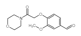 3-甲氧基-4-[2-(吗啉-4-基)-2-氧代乙氧基]苯甲醛 结构式