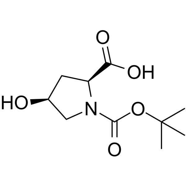 N-Boc-顺式-4-羟基-L-脯氨酸 结构式