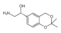 (R)-2-氨基-1-(2,2-二甲基-4H-苯并[D][1,3]二噁英-6-基)乙烷-1-醇 结构式