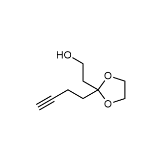 2-(2-(丁-3-炔-1-基)-1,3-二氧戊环-2-基)乙-1-醇 结构式