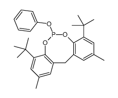 4,8-二叔丁基-2,10-二甲基-6-苯氧基-12H-二苯并[D,G][1,3,2]二氧膦 结构式