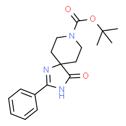 4-氧代-2-苯基-1,3,8-三氮杂螺[4.5]癸-1-烯-8-羧酸叔丁酯 结构式