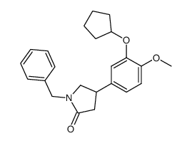 2-Pyrrolidinone, 4-[3-(cyclopentyloxy)-4-methoxyphenyl]-1-(phenylmethyl)- 结构式