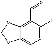 5-碘苯并[d][1,3]二氧杂环己烷-4-甲醛 结构式