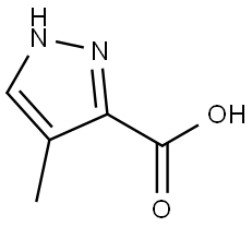 4-甲基-1H-吡唑-5-羧酸 结构式