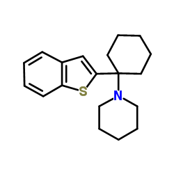 N-[1-(2-苯并[b]噻吩基)环己基]哌啶 结构式