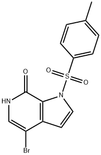 4-溴-1-对甲苯磺酰基-1H-吡咯并[2,3-c]吡啶-7(6H)-酮 结构式