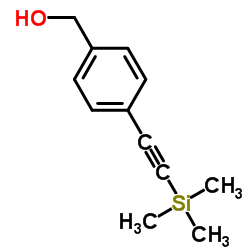4-(三甲基硅基乙炔基)苄基甲醇 结构式