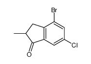 4-溴-6-氯-2-甲基-2,3-二氢-1H-茚-1-酮 结构式