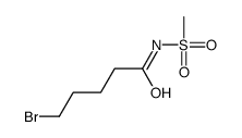 N-(Δ-溴代戊酰基)甲磺酰胺 结构式