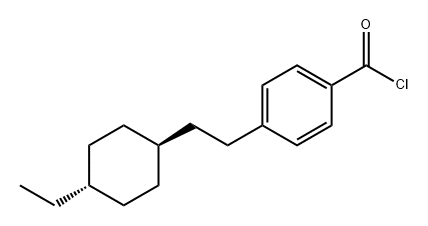 反-4-[2-(4-乙基环己基)乙基]苯甲酰氯 结构式