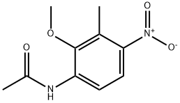 N-(2-甲氧基-3-甲基-4-硝基苯基)乙酰胺 结构式
