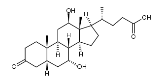 7α,12β-二羟基-3-氧代-5β-胆烷-24-酸 结构式