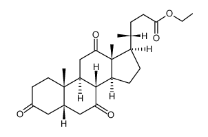 3,7,12-三氧代-5β-胆烷-24-酸乙酯 结构式