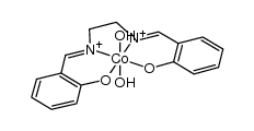 水合羟基[2,2'-[1,2-亚乙基双(亚硝酰基甲基)]双酚合]钴 结构式