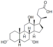 (3α,5β,7α,12β)-3,7,12-三羟基胆烷-24-酸 结构式