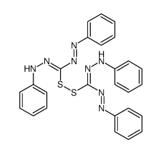 Disulfide, bis[(2-phenyldiazenyl)(2-phenylhydrazinylidene)methyl] 结构式