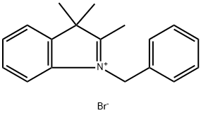 溴化2,3,3-三甲基-1-苄基吲哚鎓 结构式