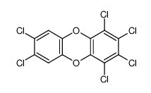 1,2,3,4,7,8-六氯二苯并-对-二恶英 结构式