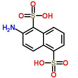 2-萘胺-1,5-二磺酸 结构式