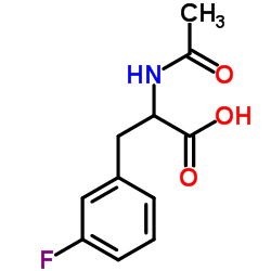N-乙酰基-3-氟-DL-苯丙氨酸 结构式
