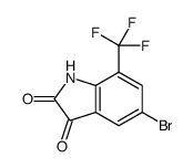 5-溴-7-(三氟甲基)二氢吲哚-2,3-二酮 结构式