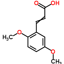 2,5-二甲氧基肉桂酸 结构式
