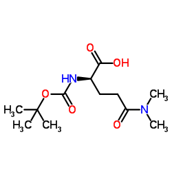 (R)-2-((叔丁氧基羰基)氨基)-5-(二甲基氨基)-5-氧代戊酸 结构式