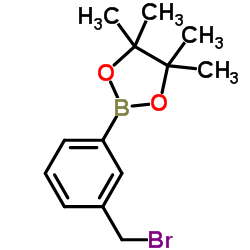 (3-溴甲基苯基)硼酸频哪醇酯 结构式
