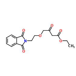 乙基-4-(2-邻苯二甲酰亚胺基乙氧基)乙酰乙酸乙酯 结构式