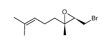 Oxirane, 3-(bromomethyl)-2-methyl-2-(4-methyl-3-penten-1-yl)-, (2S,3R)- 结构式
