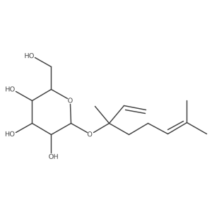 β-D-Glucopyranoside, (1R)-1-ethenyl-1,5-dimethyl-4-hexen-1-yl 结构式