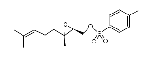 2-Oxiranemethanol, 3-methyl-3-(4-methyl-3-penten-1-yl)-, 2-(4-methylbenzenesulfonate), (2S,3S)- 结构式
