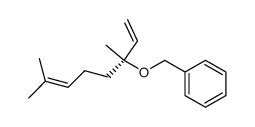 Benzene, [[(1-ethenyl-1,5-dimethyl-4-hexenyl)oxy]methyl]-, (R)- (9CI) 结构式