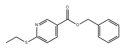 3-Pyridinecarboxylic acid, 6-(ethylthio)-, phenylmethyl ester 结构式
