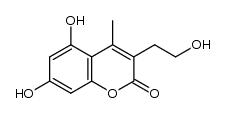 5,7-二羟基-3-(2-羟乙基)-4-甲基-2H-1-苯并吡喃-2-酮 结构式