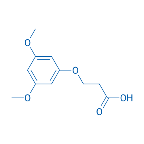 3-(3,5-二甲氧基苯氧基)丙酸 结构式