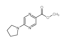 5-(1-吡咯烷基)-2-吡嗪甲酸甲酯 结构式