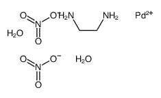 二水(1,2-乙二胺)合钯(2+)二硝酸盐 结构式