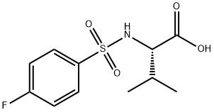 2-(4-氟苯磺酰胺基)-3-甲基丁酸 结构式