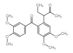 3-[2-(3,4-二甲氧基苯甲酰基)-4,5-二甲氧基苯基]戊-2-酮 结构式