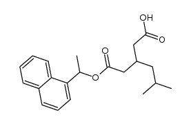 Pentanedioic acid, 3-(2-methylpropyl)-, 1-[1-(1-naphthalenyl)ethyl] ester 结构式