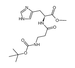 L-Histidine, N-[(1,1-dimethylethoxy)carbonyl]-β-alanyl-, methyl ester 结构式