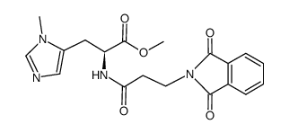 L-Histidine, N-[3-(1,3-dihydro-1,3-dioxo-2H-isoindol-2-yl)-1-oxopropyl]-3-methyl-, methyl ester 结构式