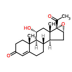11a-羟基-16,17a-环氧孕酮 结构式